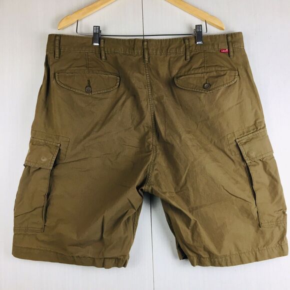 LEVI STRAUSS Men's Brown 100% Cotton Cargo Bermuda Red Tag Shorts Size 40 XL - Picture 7 of 12
